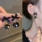 Crystal Black Bow Earrings for Women Charm Earrings Bowknot Pendant Square Earrings Party Anniversary Jewelry Accessories Gift