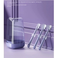 3pcs Baby Teeth Oral Care Cleaning Set Infant Silicone Toothbrush Kids 360 Degree Soft Oral Tongue Coating Care Cleaning Board