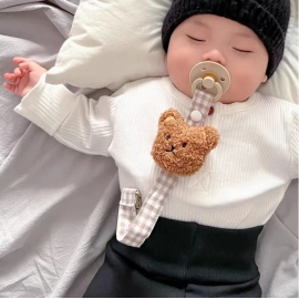 Cute Bear Baby Pacifier Clip Chain Dummy Holder So..