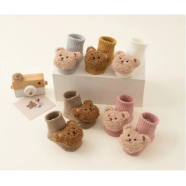 Cute Cartoon Bear Baby Socks for Boy Girl Winter S..