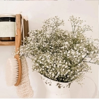 White Natural Dried Gypsophila Baby's Breath Dried Flowers Gypsophila Arrangement Home Decoration Wedding Table Decor Floral DIY