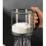 Kitchen Flour Sieve Handheld Semi-automatic Sugar Sifter Powder Shaker Handle Measuring Cup Making Tool Baking Kitchen Tools