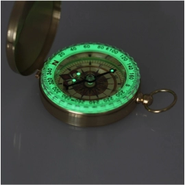 High Quality Camping Hiking Pocket Brass Golden Compass Portable Compass Navigation for Outdoor Activities