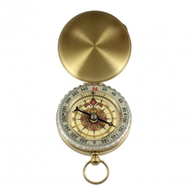 High Quality Camping Hiking Pocket Brass Golden Compass Portable Compass Navigation for Outdoor Activities